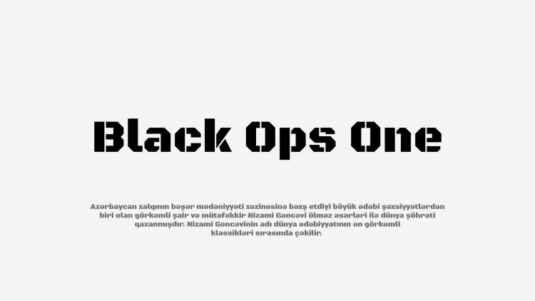 Black Ops One